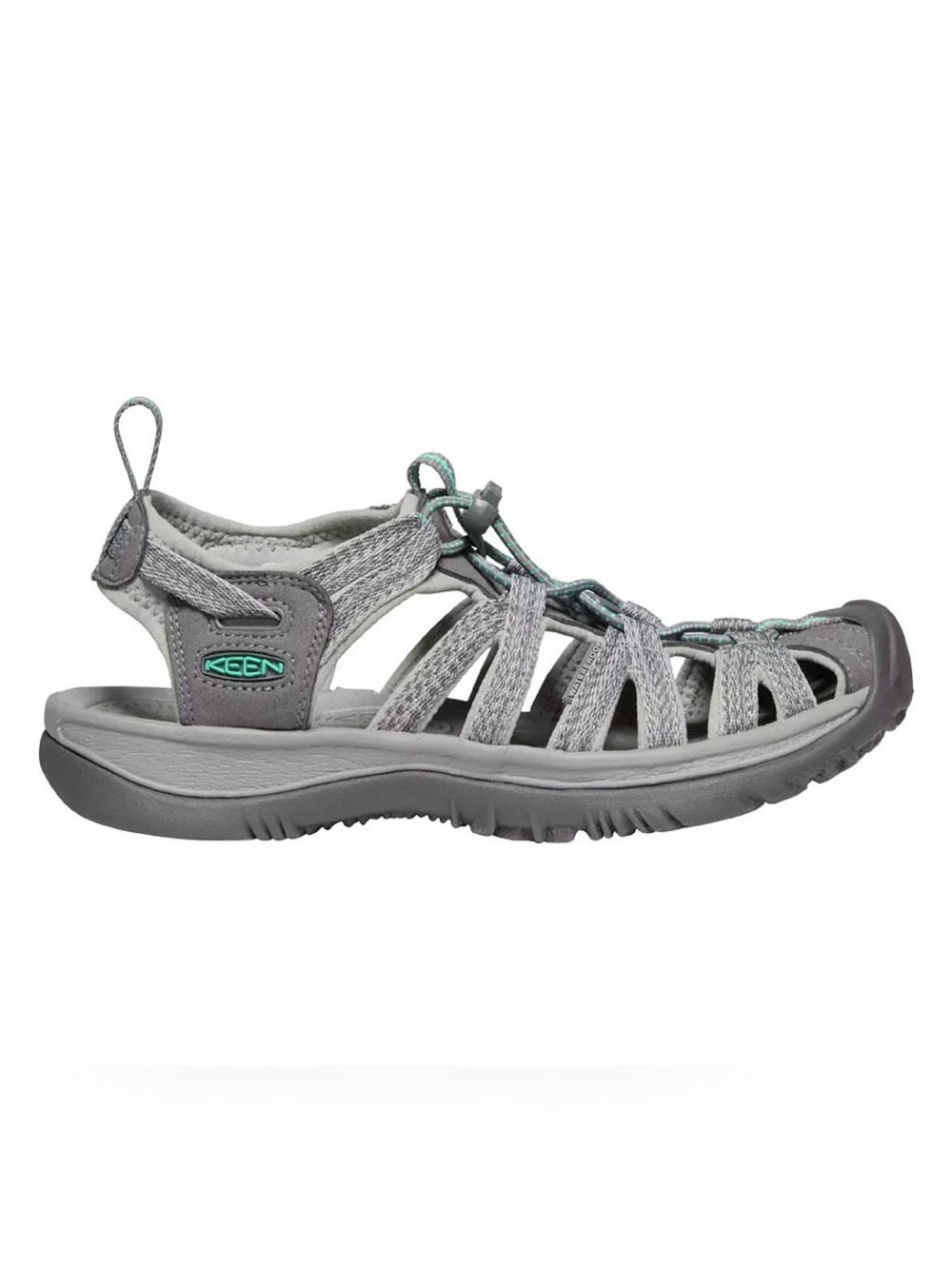NEW Keen Women's Whisper Grey Sandal with Teal Accents